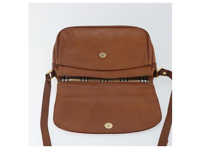 Autre Marque Borsa a Spalla Burberrys in Pelle Oro Marrone Auth bs29390 D'oro - vista 9