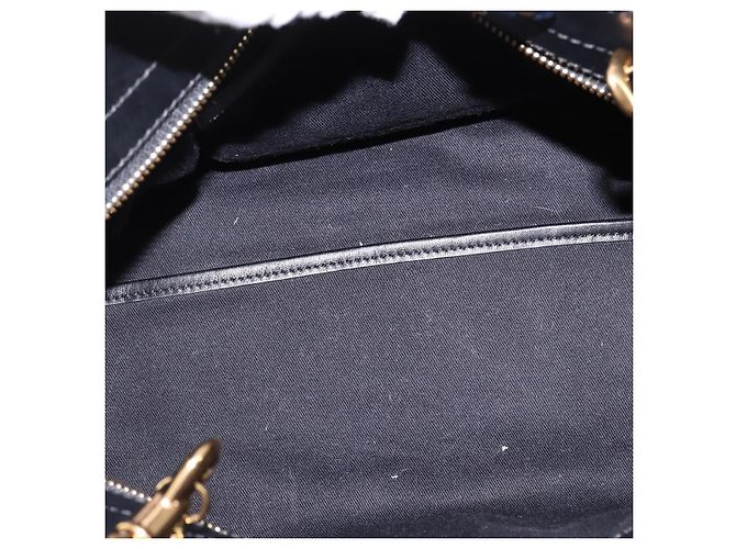 Chloé Sac à main en cuir Chloe Alice 2 en 1 Marine Or Auth BA5952 - vue 11