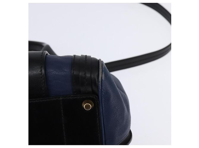 Chloé Sac à main en cuir Chloe Alice 2 en 1 Marine Or Auth BA5952 - vue 16