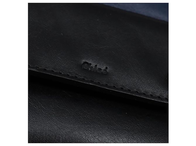 Chloé Sac à main en cuir Chloe Alice 2 en 1 Marine Or Auth BA5952 - vue 18