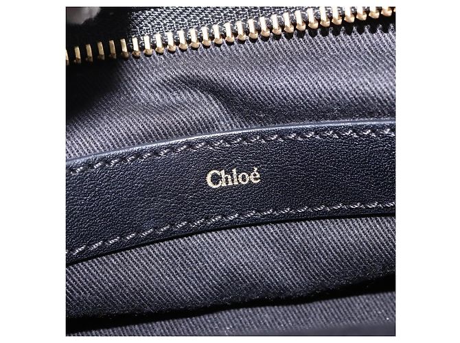 Chloé Sac à main en cuir Chloe Alice 2 en 1 Marine Or Auth BA5952 - vue 19
