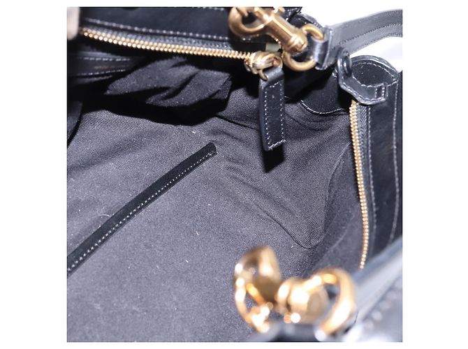 Chloé Sac à main en cuir Chloe Alice 2 en 1 Marine Or Auth BA5952 - vue 21