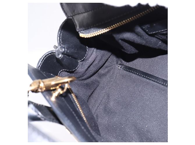 Chloé Sac à main en cuir Chloe Alice 2 en 1 Marine Or Auth BA5952 - vue 22
