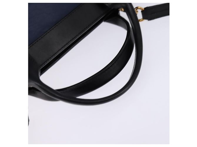 Chloé Sac à main en cuir Chloe Alice 2 en 1 Marine Or Auth BA5952 - vue 7