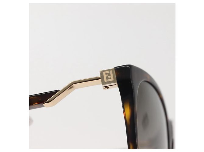 Gafas de sol FENDI de plástico marrón Auth BA6233 Castaño - vista 8