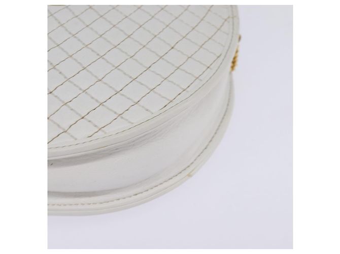 BALLY Borsa a Spalla a Catena in Pelle Bianca e Oro Auth BA5745 Bianco D'oro - vista 15