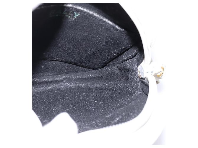 BALLY Borsa a Spalla a Catena in Pelle Bianca e Oro Auth BA5745 Bianco D'oro - vista 18
