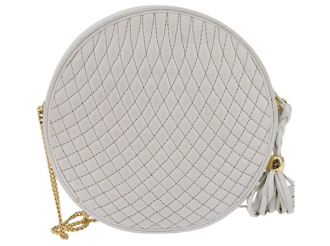 BALLY Borsa a Spalla a Catena in Pelle Bianca e Oro Auth BA5745 Bianco D'oro - vista 2