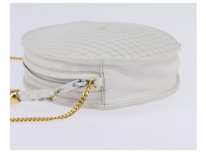 BALLY Borsa a Spalla a Catena in Pelle Bianca e Oro Auth BA5745 Bianco D'oro - vista 3