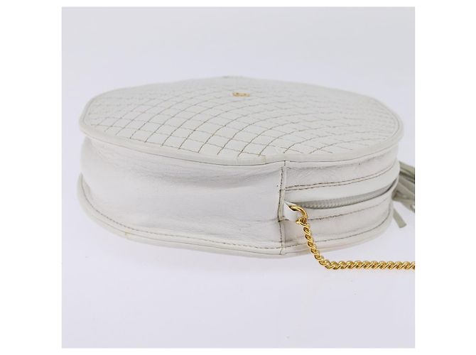 BALLY Borsa a Spalla a Catena in Pelle Bianca e Oro Auth BA5745 Bianco D'oro - vista 4