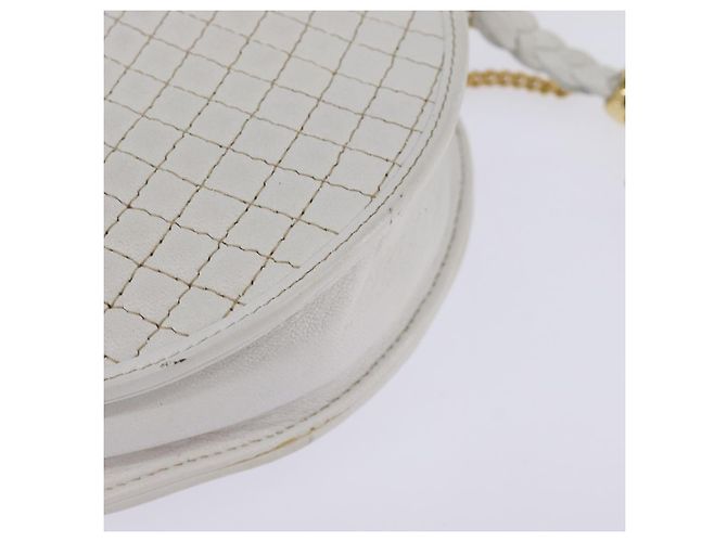 BALLY Borsa a Spalla a Catena in Pelle Bianca e Oro Auth BA5745 Bianco D'oro - vista 9