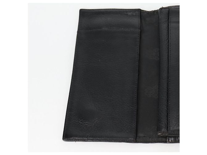 Cartera larga de cuero negro Chrome Hearts Wave Cross Ball Auth 136316M - vista 24