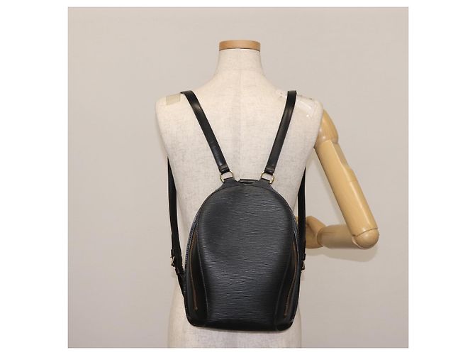 LOUIS VUITTON Zaino Epi Mabillon Nero M52232 LV Auth 142147 - vista 23