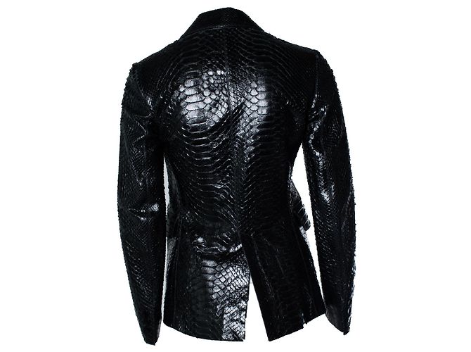 Blazer en python noir Alaïa - vue 2