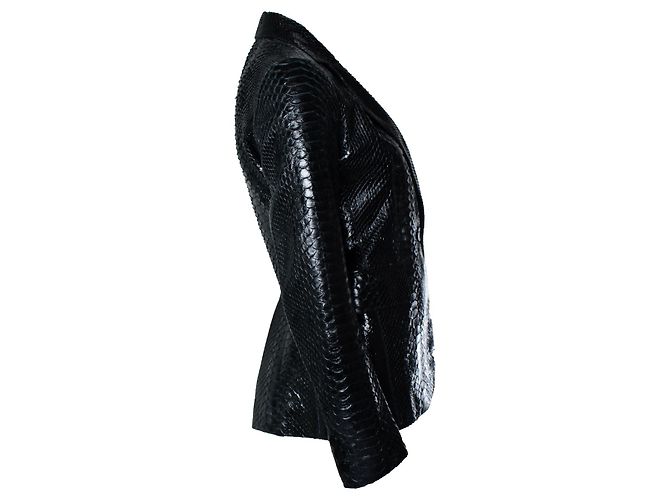 Blazer en python noir Alaïa - vue 5