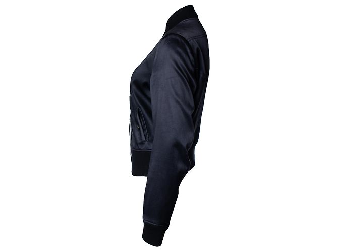 Ann Demeulemeester, jaqueta bomber brilhante - vista 2