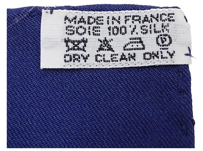 Hermès Seidenschal - Lebendes Pferdemuseum Chantilly Blau - Ansicht 7