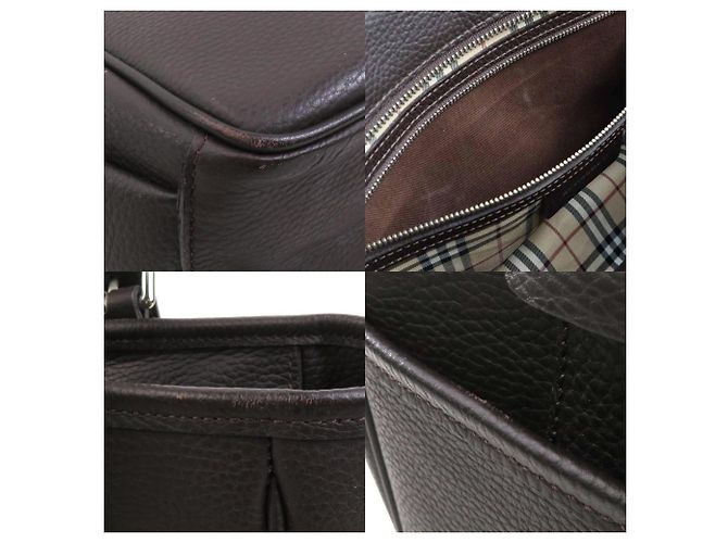 Borsa in pelle marrone Burberry - vista 3