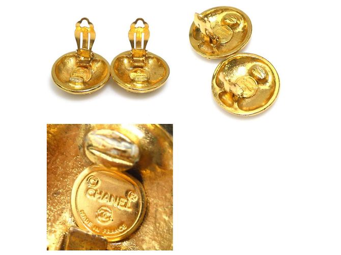 Orecchini a clip in metallo dorato Chanel D'oro - vista 5