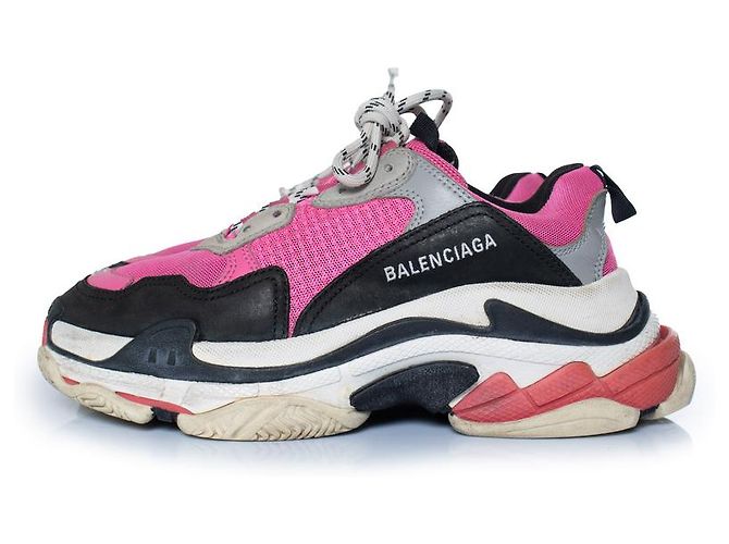 Balenciaga, sneakers Triple S in rosa - vista 2