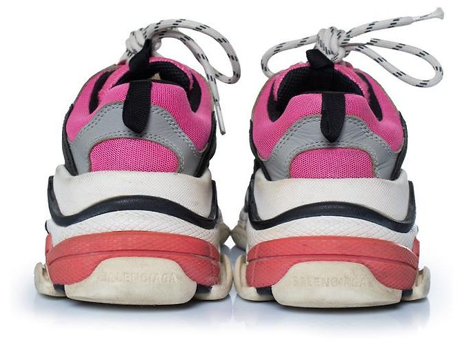 Balenciaga, sneakers Triple S in rosa - vista 3