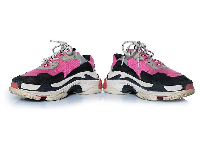Balenciaga, sneakers Triple S in rosa - vista 5
