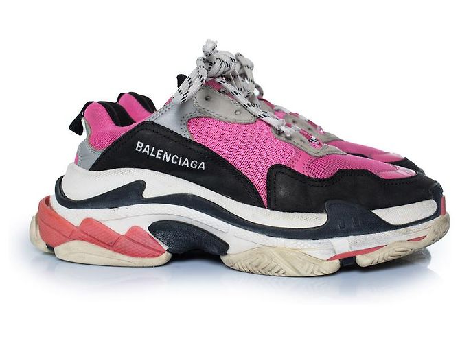 Balenciaga, sneakers Triple S in rosa - vista 6