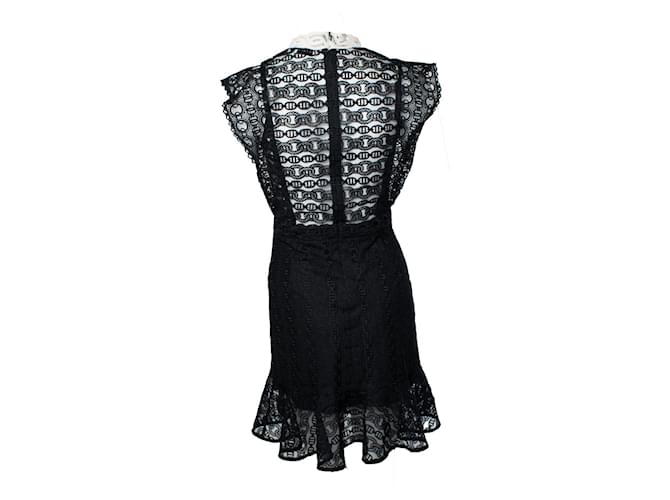 Schwarzes Spitzenkleid Sandro - Ansicht 2