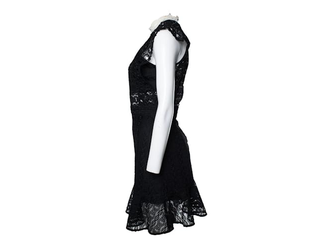 Schwarzes Spitzenkleid Sandro - Ansicht 3