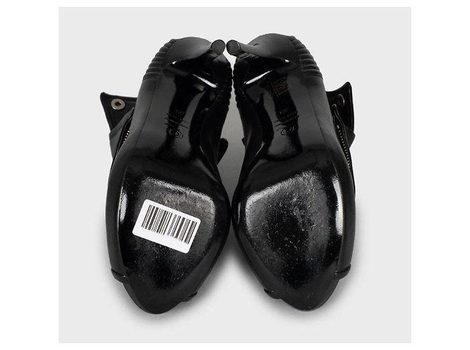 Bottines en cuir noir Alexander McQueen - Taille 38 - vue 6