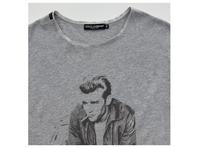 Camiseta gris de algodón Dolce & Gabbana James Dean Edition - vista 8