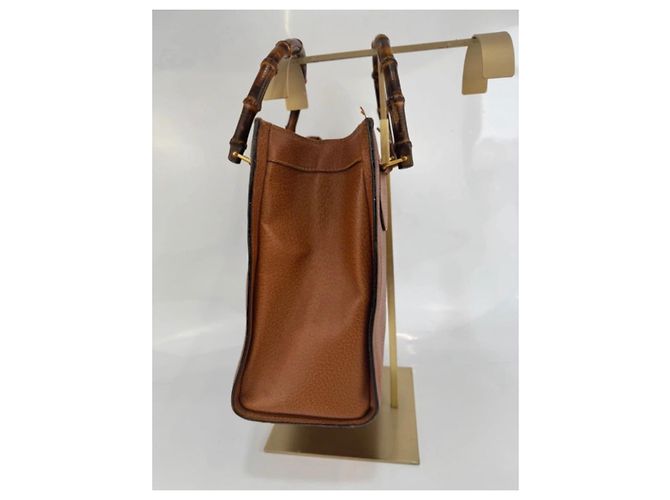 Borsa a mano Gucci Diana in pelle marrone - vista 6