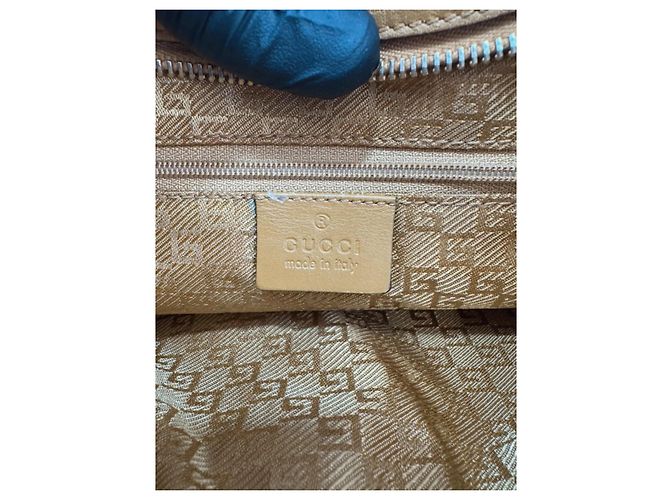 Borsa a spalla in suede arancione Gucci Bamboo, marrone chiaro 263 Rosso - vista 12