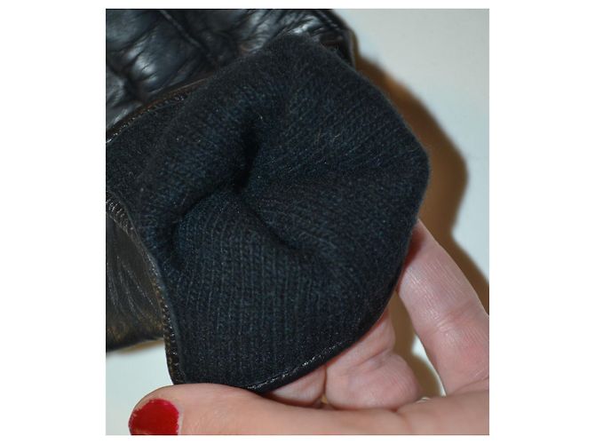 Emporio Armani Lederhandschuhe schwarz - Ansicht 4