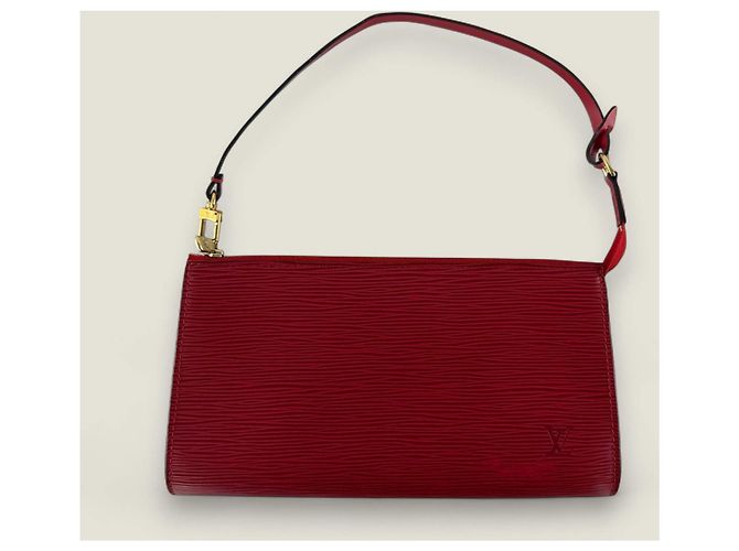 Pochette Accessoires Epi rossa Louis Vuitton Rosso - vista 10