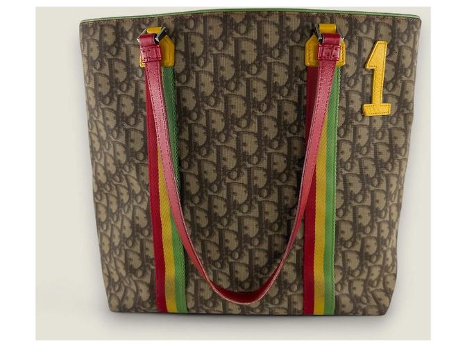 Borsa tote Rasta Trotter Christian Dior Marrone Beige - vista 10