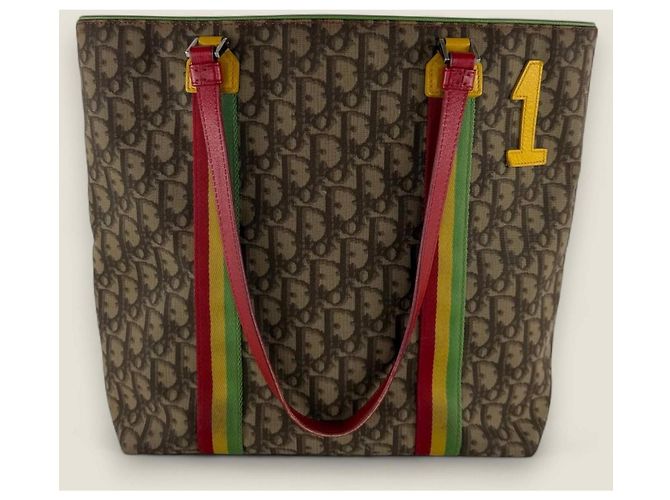 Borsa tote Rasta Trotter Christian Dior Marrone Beige - vista 13