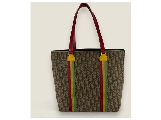 Borsa tote Rasta Trotter Christian Dior Marrone Beige - vista 14