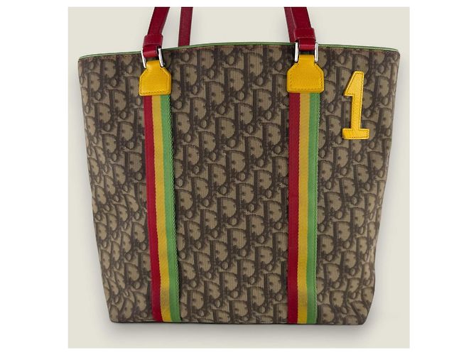 Borsa tote Rasta Trotter Christian Dior Marrone Beige - vista 15
