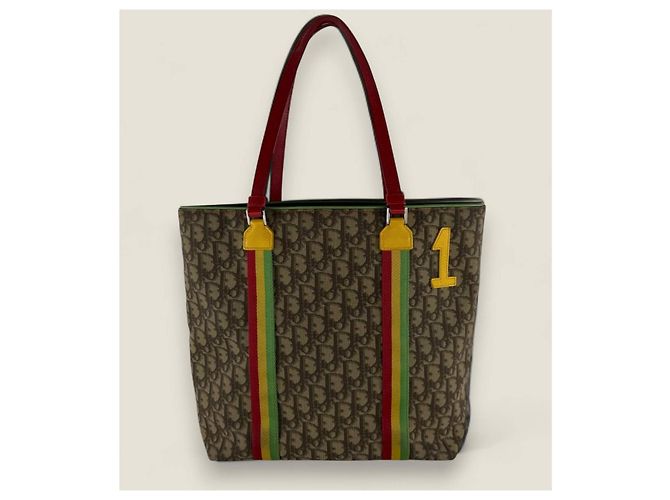 Borsa tote Rasta Trotter Christian Dior Marrone Beige - vista 2