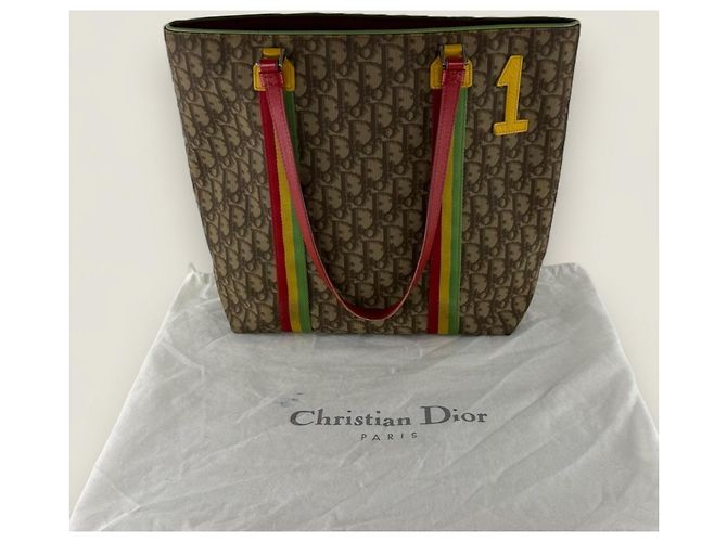 Borsa tote Rasta Trotter Christian Dior Marrone Beige - vista 3