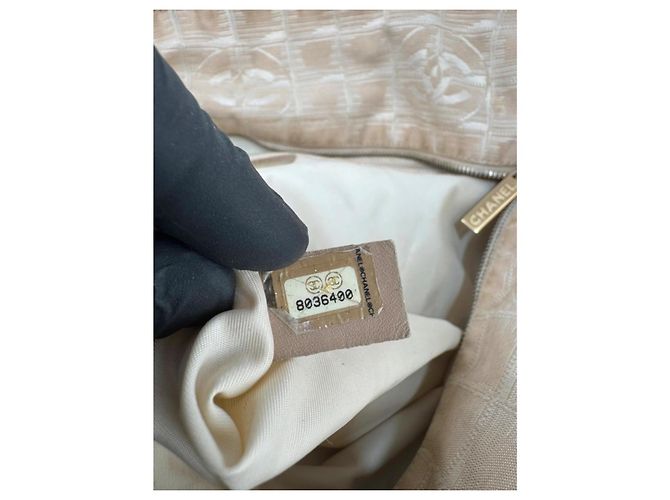 Borsa a spalla Chanel in tela e pelle 258 Beige - vista 15