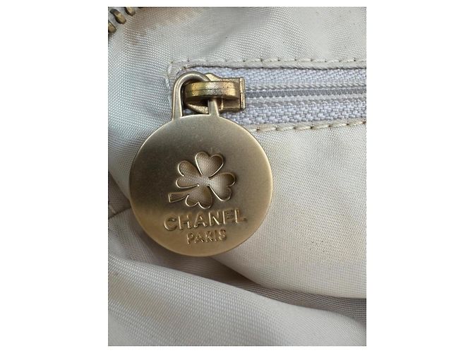 Bolsa de ombro Chanel em lona e couro Rosa 253 - vista 15