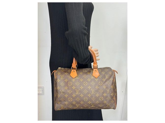 Autre Marque Borsa in pelle Louis Vuitton Speedy marrone 252 - vista 10
