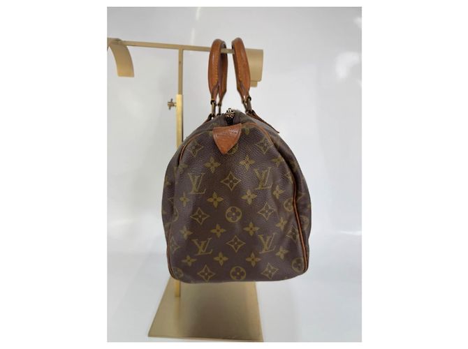 Autre Marque Borsa in pelle Louis Vuitton Speedy marrone 252 - vista 3