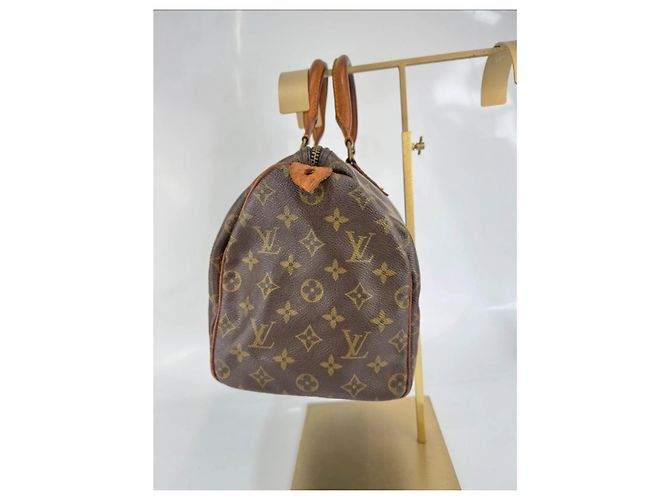 Autre Marque Borsa in pelle Louis Vuitton Speedy marrone 252 - vista 5