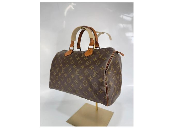 Autre Marque Borsa in pelle Louis Vuitton Speedy marrone 252 - vista 6