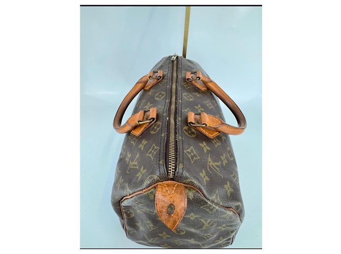 Autre Marque Borsa in pelle Louis Vuitton Speedy marrone 252 - vista 8