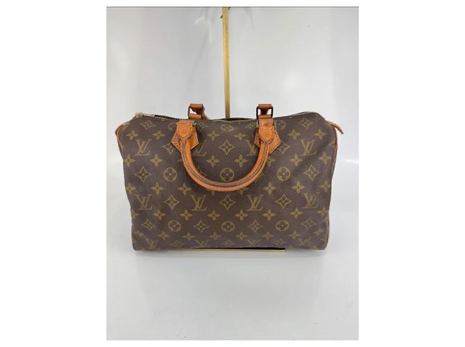Autre Marque Borsa in pelle Louis Vuitton Speedy marrone 252 - vista 9