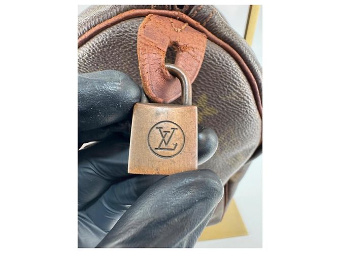 Borsa Louis Vuitton Speedy Monogram marrone in pelle marrone 249 - vista 4